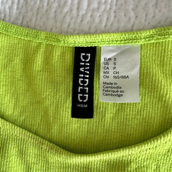 Y2K Neon Ribbed Drawstring Dress - Picture 2 of 4